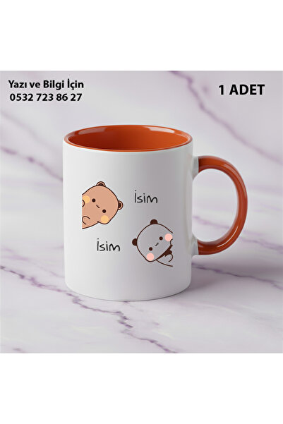 Ceymas Hediyelik Tekli Hediye Renkli Kupa Dudu Bubu Çift Taraf Baskılı (ARKAL...