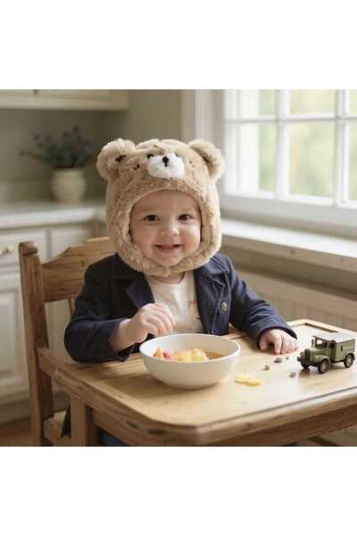 Aware Time قبعة شتوية قابلة للربط تحت الرقبة للأولاد والأطفال من عمر 0-12 شهرًا