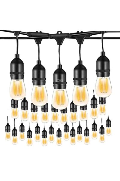 SIKS Lumini decorative cu ghirlande luminoase pentru terasă, cu becuri LED pe...