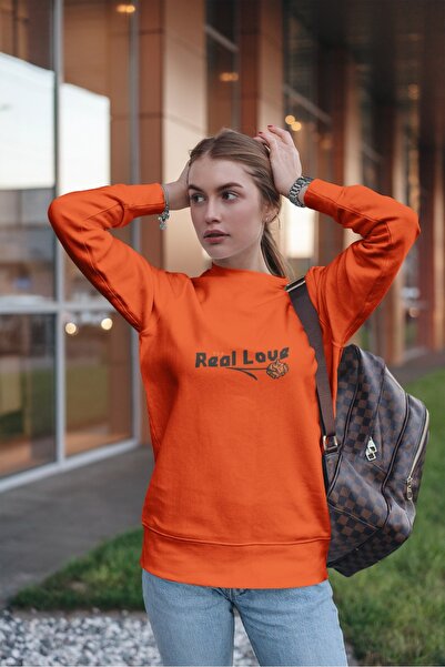 ArtYus THE REAL LOVE Colorat cu imprimeu guler rotund piese Swea tricou