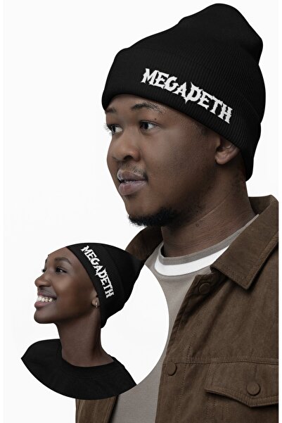 Fuddy Moda Megadeth Written Outdoor Foldable Beanie, Χειμερινό καπέλο με στάμπα ροκ μπάντας