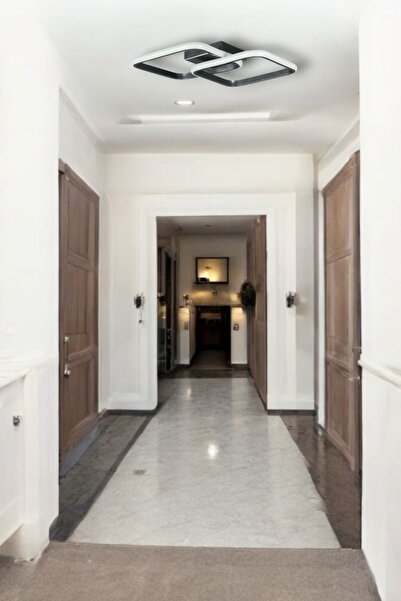 Luzarana Kira Modern Tasarım Gri Renk Salon - Mutfak - Hol Beyaz Led 2 Li Avize