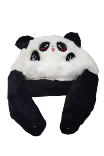Aware Time 1-3 Years Old Boy's Plush Figured Winter Beanie That Can Be Tied Around the Neck