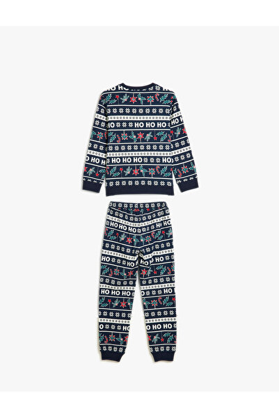 Koton Set de pijamale cu mâneci lungi cu tematică de Anul Nou din bumbac