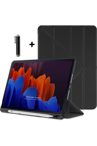 m.tk moveteck Honor Magic Pad 2 Compatible Case Soft Cover Silicone with Smart Pen Compartment and Foldable Stand