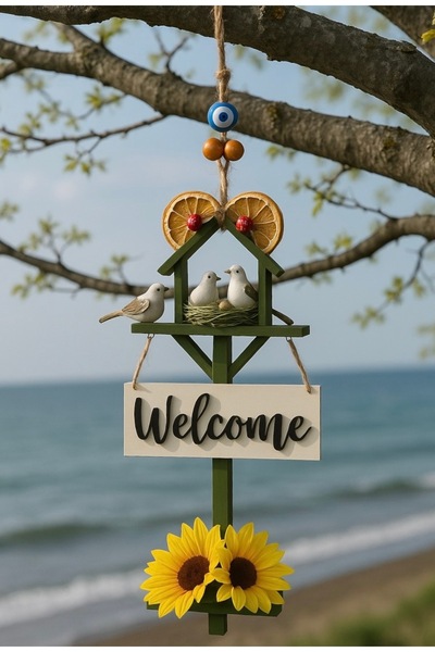 Marrone Bird's Nest Door Ornament Garden Balcony Tree Cottage Ornaments