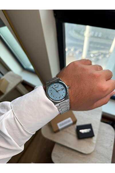 RoseandRoses Prx Muadil Model Men's Wristwatch Silver (Blue Dial)