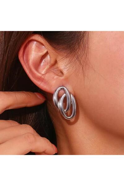 Generic Earrings - Interlocking Hoop Shape
