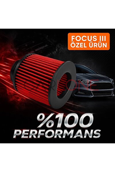 carlone Ford Focus 3 Uyumlu Araca Özel Spor Açık Hava Filtresi Kırmızı Renk İthal Ürün Yüksek