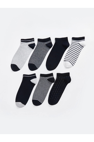 LC Waikiki LCW ACCESSORIES Μικτές ριγέ ανδρικές κάλτσες μποτάκια 7 τεμαχίων