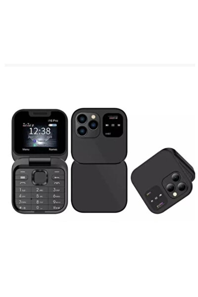 Generic 2025 Mini Flip Mobile Phone – Dual SIM, Unlocked, Foldable Cell Phone, Small Display – Black