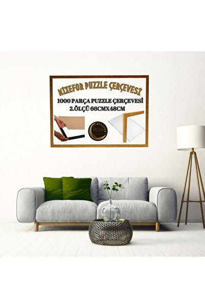 mixefor 1000-Piece Puzzle Frame Color Gold Size 66cm X 48cm
