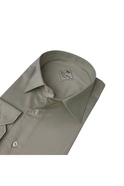 GÖMLEK GALERİSİ Classic Wide Cut Straight Men's Long Sleeve Men's Shirt