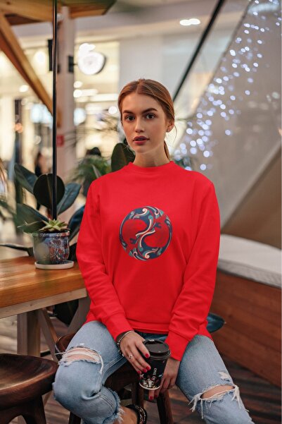 ArtYus PESTE JAPONĂ Colorat cu imprimeu guler rotund bucăți Swea tricou