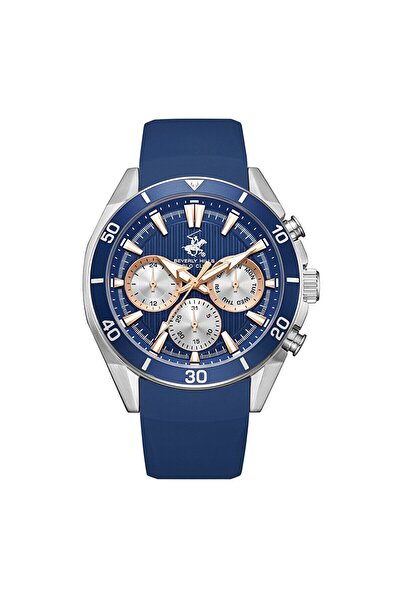 Beverly Hills Polo Club Bp3730X.399 Unisex Wristwatch | Navy Blue Silicone Cord & Rose Gold Details