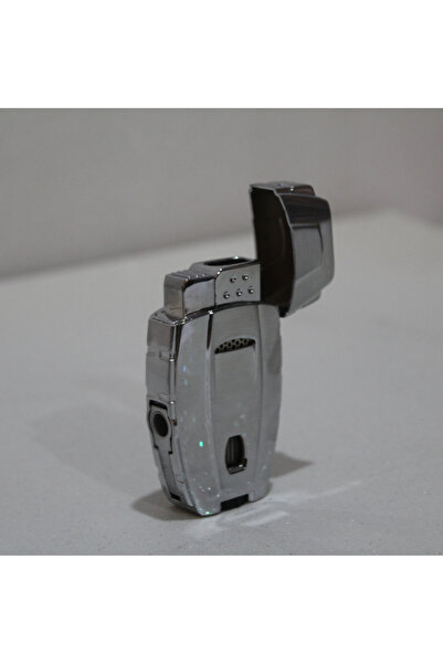 COHİBA Parmida Çift Torch Pürmüz Gümüş Metal Puro Çakmağı