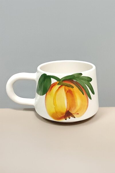 CT STONES Orange Patterned Ceramic Mug