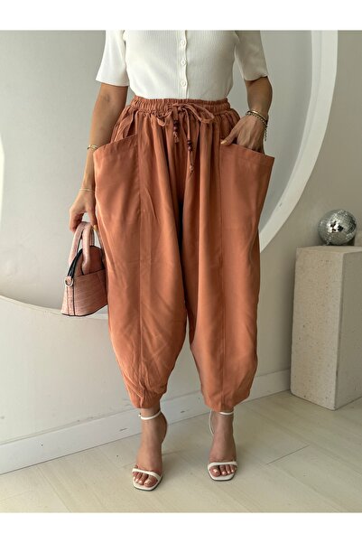 FEHUBLOOM Women's Salmon Wide Pocket Shalwar Trousers