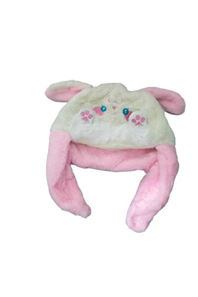 Aware Time 1-3 Year Old Girl's Plush Figured Winter Beanie That Can Be Tied Around the Neck