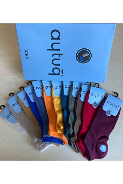 Aytuğ Çok RENKLİ Erkek Patik Çorap 12 Lİ Paket