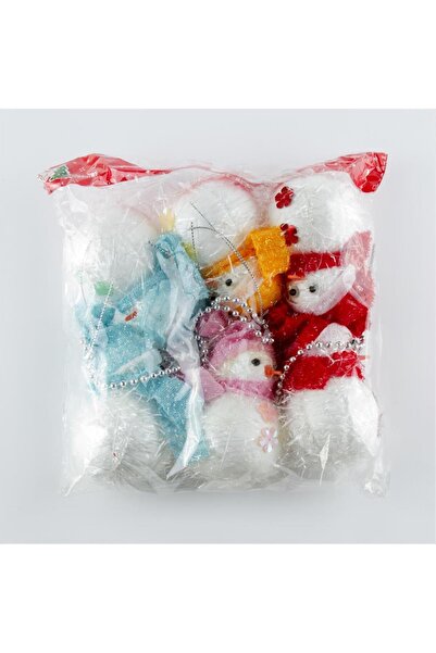 SiHako Σετ 6 τεμαχίων Χριστουγεννιάτικο στολίδι δέντρου Χιονάνθρωπος 12 εκ.