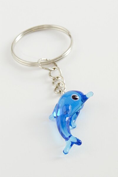 Okyanuss Accessories سلسلة مفاتيح زجاجية دولفين
