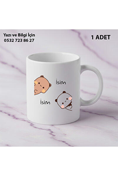 Ceymas Hediyelik Tekli Hediye Renkli Kupa Dudu Bubu Çift Taraf Baskılı (ARKAL...