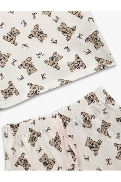 Koton Pyjama-Set aus Baumwolle mit Teddybär-Aufdruck