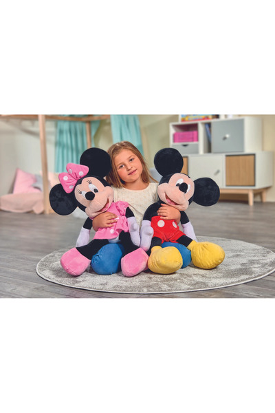 Cici Oyuncak Orijinal Lisanslı 60 cm Büyük Boy Mickey Mouse & Minnie Mouse Pe...