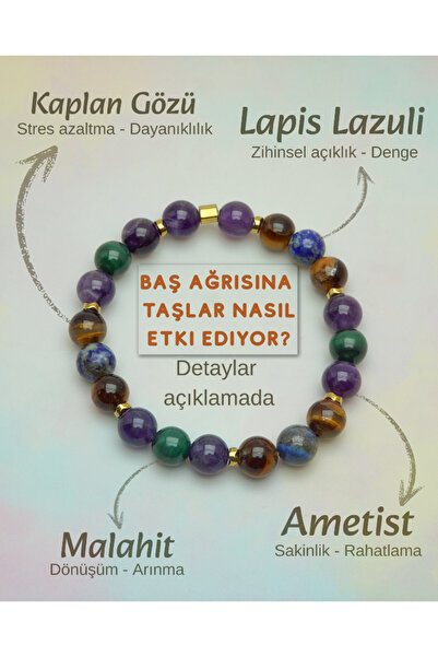Özer DOĞALTAŞ BAŞ AĞRISI İÇİN ŞİFA (AMETİST, KAPLANGÖZÜ, LAPİS LAZULİ, MALAHİ...