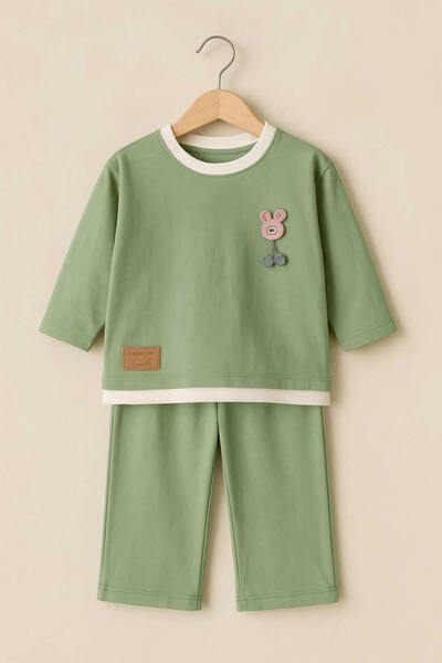krm kerem bebe Plain Oversive Girl's Suit