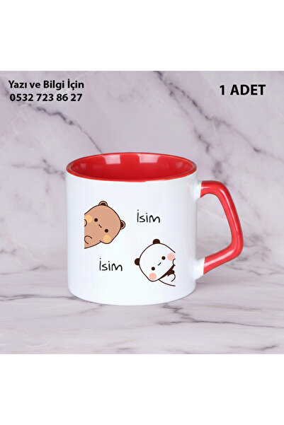 Ceymas Hediyelik Tekli Hediye Renkli Kupa Dudu Bubu Çift Taraf Baskılı (ARKAL...