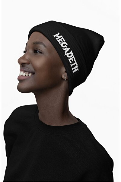Fuddy Moda Megadeth Written Outdoor Foldable Beanie, Χειμερινό καπέλο με στάμπα ροκ μπάντας
