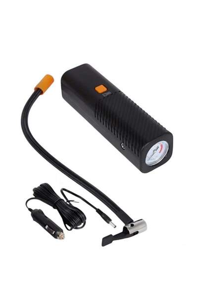 SIKS Compresor auto portabil, cu funcție de manometru inclusă, accesorii incluse, compact