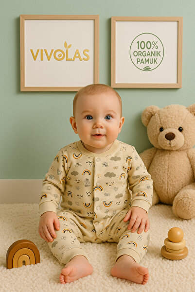 Vivolas Unisex Manzara Desenli Bebek Tulum