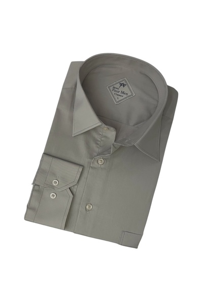 GÖMLEK GALERİSİ Classic Wide Cut Straight Men's Long Sleeve Men's Shirt