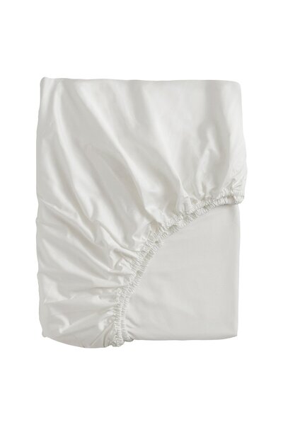 IKEA BJÖRKAL Fitted sheet, white, 180 x 200 cm