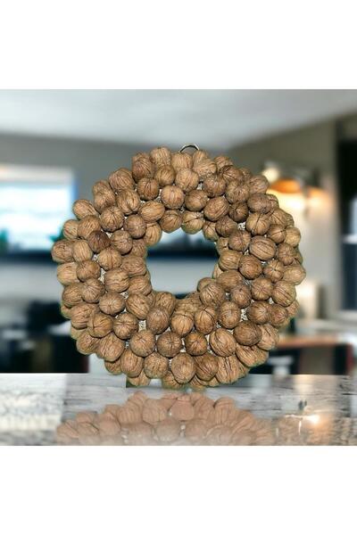 Lider MAGNESİA KAPI SÜSÜ NATURAL DOĞAL ŞOKLANMIŞ CEVİZ ÇELENK HANDMADE ELYAPIMI HOME DECO PRESERVED WREATH