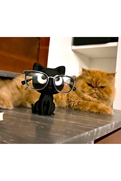 Macco Decorative Cat Figure Glasses Holder Desktop Organizer
