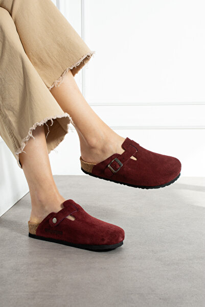 Uniqueqoop Oslo Genuine Leather Cork Sole Orthopedic Unisex Slippers