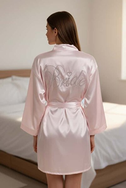 Dantelux Robă de mireasă din satin - pudră - mărimea XL