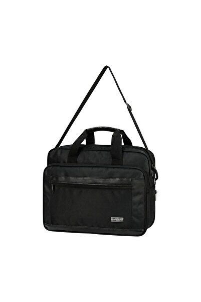 VESSARA Unisex Siyah 16.5 Inç Körüklü Genişleyebilir Laptop & Evrak Çantası