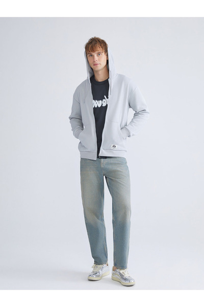 LC Waikiki Xside Men's Long Sleeve Hooded Zipper Sweatshirt