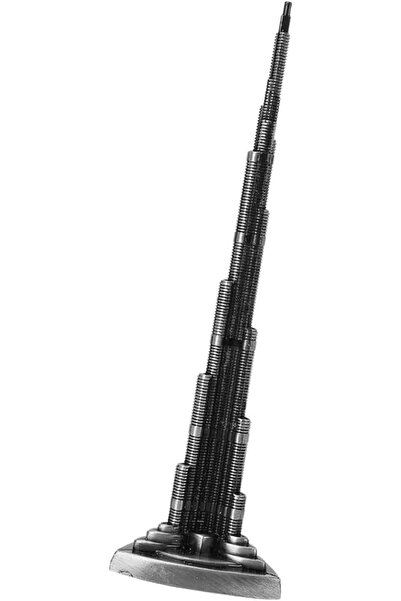 Generic نموذج مصغر لبرج خليفة من سبائك معدنية عتيقة، مصنوع يدويًا من أبراج دبي للحانات أو المقاهي