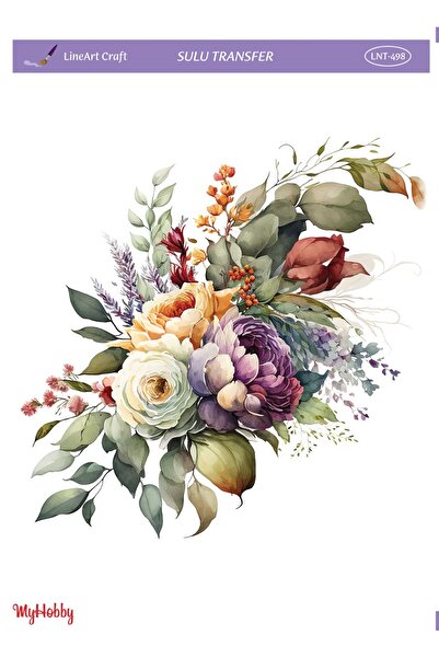 LİNEART Sulu Transfer No:LNT498-25x35cm