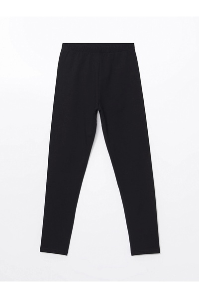 LC Waikiki Lcw Kids Black Girls' Leggings with Elastic Waist