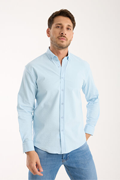 jack carisma СИНЯ ОВЕРСІЗНА ЛІКРА ГОВРЕ ДОКТУЛІ СОРОЧКА