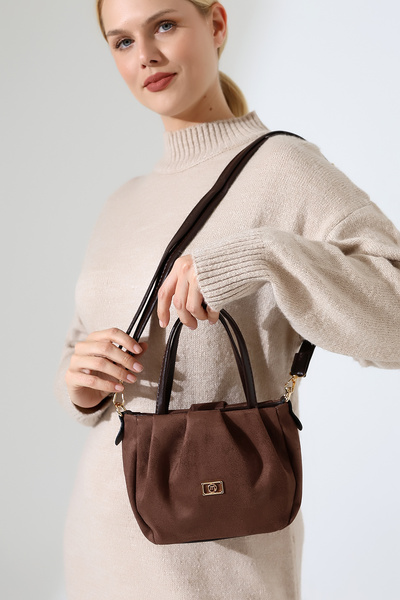 Encool Women's Nubuck Small Lined Bag – Stylish, Elegant Shoulder and Handbag for Evening and Invitations