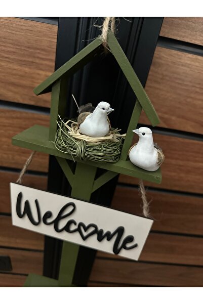 Marrone Bird's Nest Door Ornament 40 cm Balcony Garden Cottage Decor Ornaments