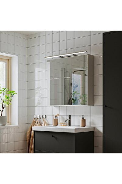 IKEA FLASKPOST LED cabinet/wall lighting, chrome-plated, 82 cm